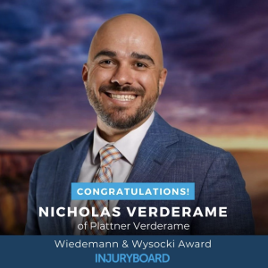 Nick Verderame Honored With the Wiedemann & Wysocki Award from the AAJ